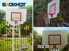 Установленные в сквере на ул.Свердлова баскетбольные кольца не продержались и неделю