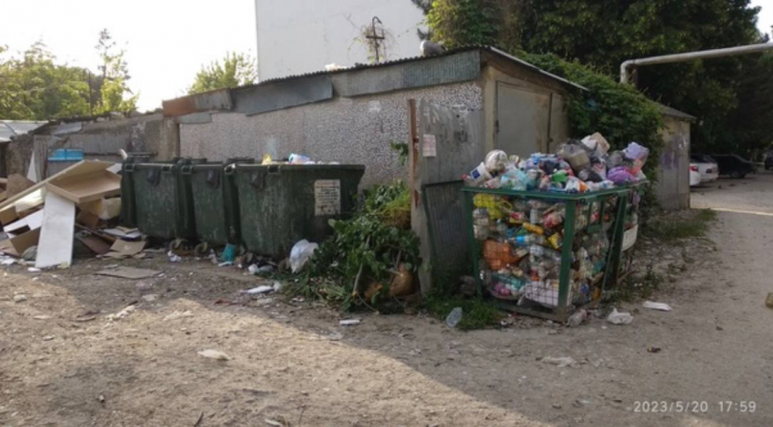 Жители улицы Адагумской возмущены состоянием мусорной площадки